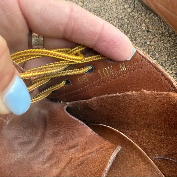 Vintage 70s 80s Levis Brown Leather Deck Boat Docksiders shoes Mens 10 1/2 M