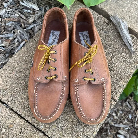 Vintage 70s 80s Levis Brown Leather Deck Boat Docksiders shoes Mens 10 1/2 M