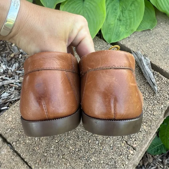 Vintage 70s 80s Levis Brown Leather Deck Boat Docksiders shoes Mens 10 1/2 M
