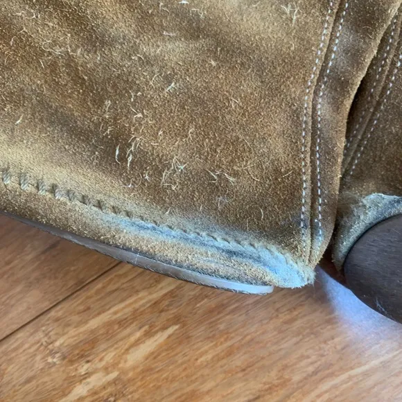 Vintage 70’s era Minnetonka Moccasins tall lace up sides suede approx size 7.5
