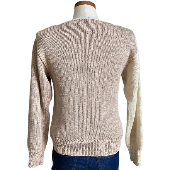 Vintage 80s Nannell Hand Knit Sweater Sz S