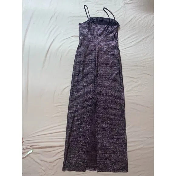 Vintage 90’s Purple Shimmer Long Gown
