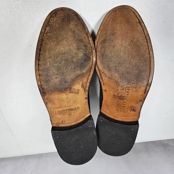 Vintage Bostonian Classics First Flex Black Lace Up Derby Shoes Men's 9.5 M