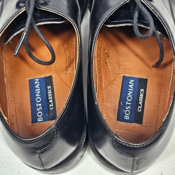 Vintage Bostonian Classics First Flex Black Lace Up Derby Shoes Men's 9.5 M