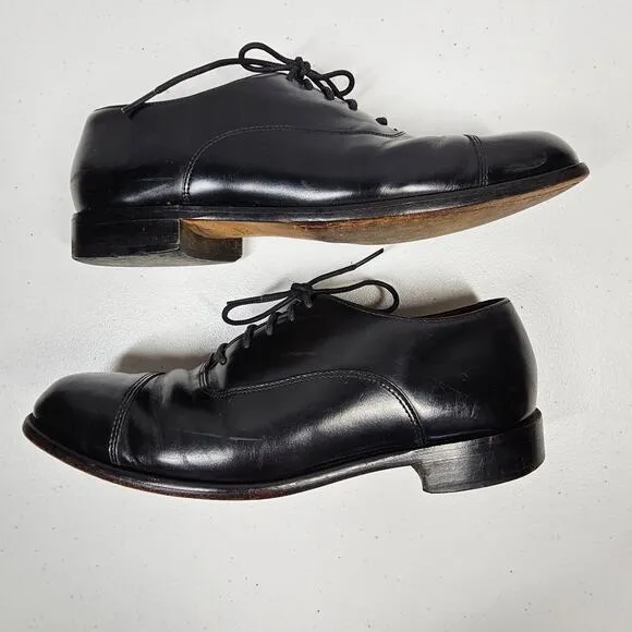 Vintage Bostonian Classics First Flex Black Lace Up Derby Shoes Men's 9.5 M