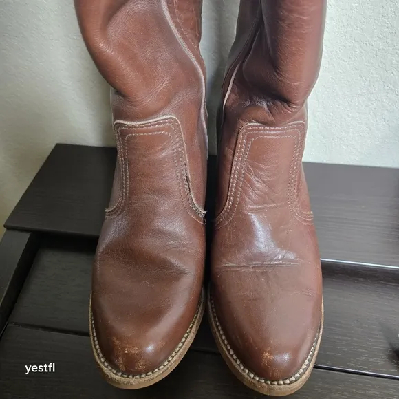 Vintage Dexter brown heeled boots size 6.5 Made in the USA