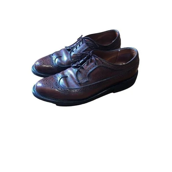 Vintage DEXTER Long Wing Oxford 10.5 C Leather Brown Shoes