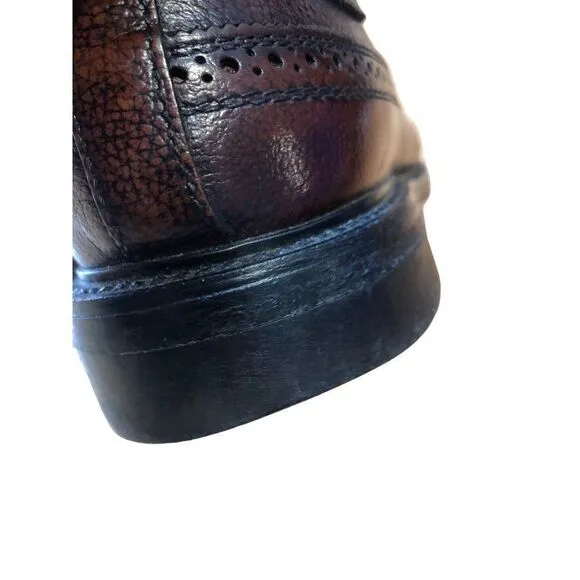 Vintage DEXTER Long Wing Oxford 10.5 C Leather Brown Shoes