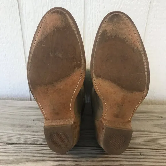 Vintage Dingo Dress Mens Tan Leather Cowboy Western Boots 10 D 5904 USA