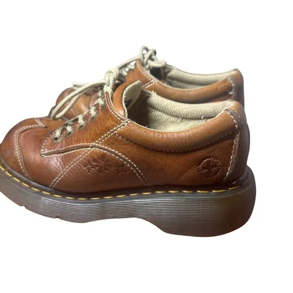 Vintage Dr Martens Vintage 90s Y2K Daisy 12281 Leather Oxford Chunky Shoes Sz 7