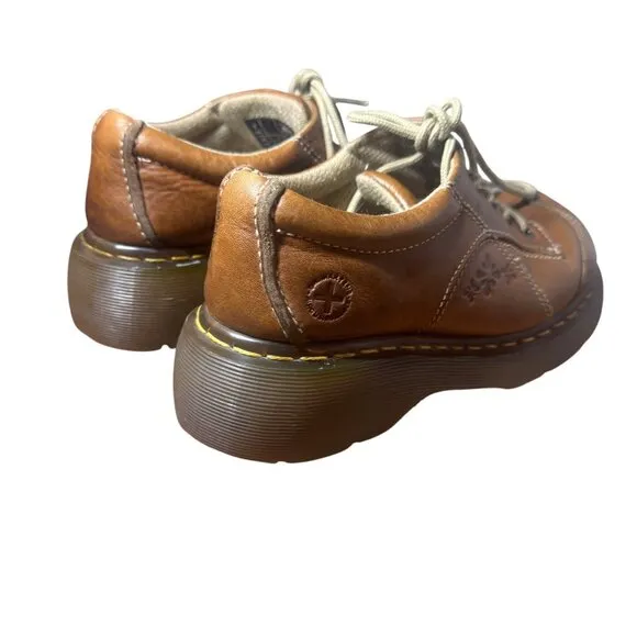 Vintage Dr Martens Vintage 90s Y2K Daisy 12281 Leather Oxford Chunky Shoes Sz 7