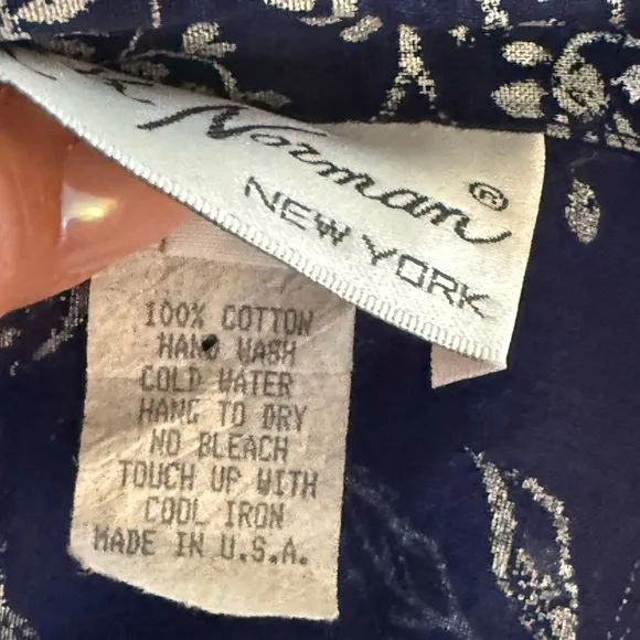 Vintage Elegant Blue and White Sheer Kaftan with Sparkly Buttons