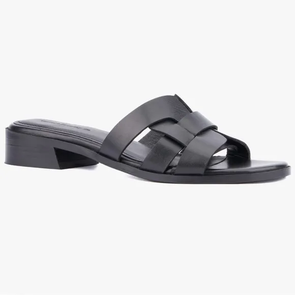 VINTAGE FOUNDRY LEATHER SLIDE FLATS