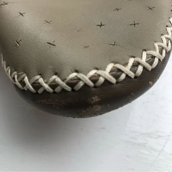 VINTAGE Lacoste Cara Taupe Suede Leather Boot Moccasins 9