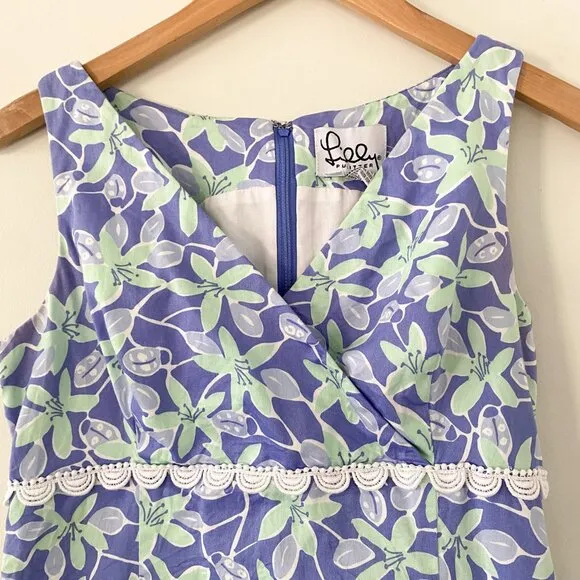 Vintage Lilly Pulitzer Ladybug &amp; Floral Shift Dress