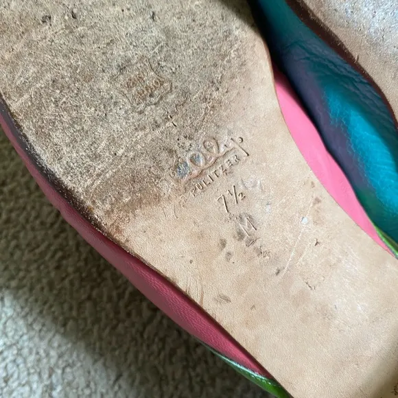 Vintage Lilly Pulitzer Pink and Blue Moccasins mules mismatched quirky