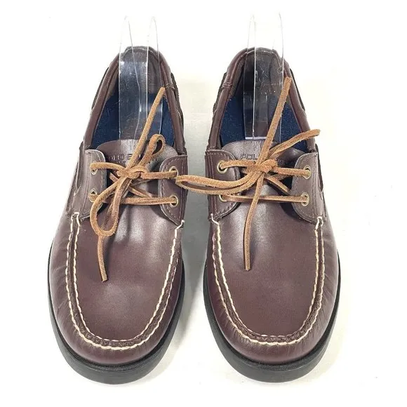 Vintage POLO SPORT Ralph Lauren Boat Shoes Mens 8 D Loafers‎ Brown Leather 90s