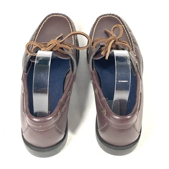 Vintage POLO SPORT Ralph Lauren Boat Shoes Mens 8 D Loafers‎ Brown Leather 90s