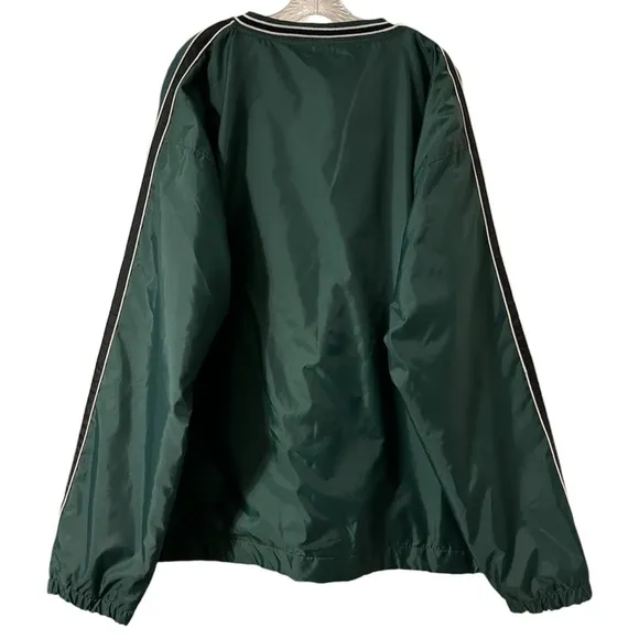 VINTAGE RARE SPARTANS Michigan State Embroidered Windbreaker Pullover Size XXL
