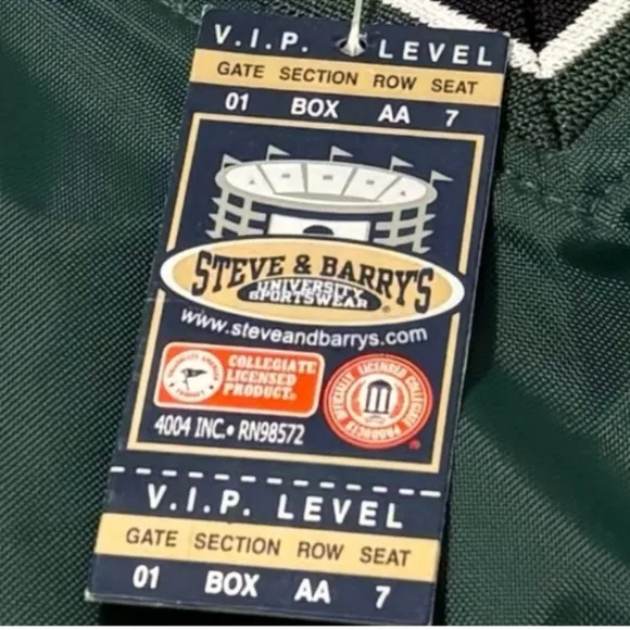 VINTAGE RARE SPARTANS Michigan State Embroidered Windbreaker Pullover Size XXL