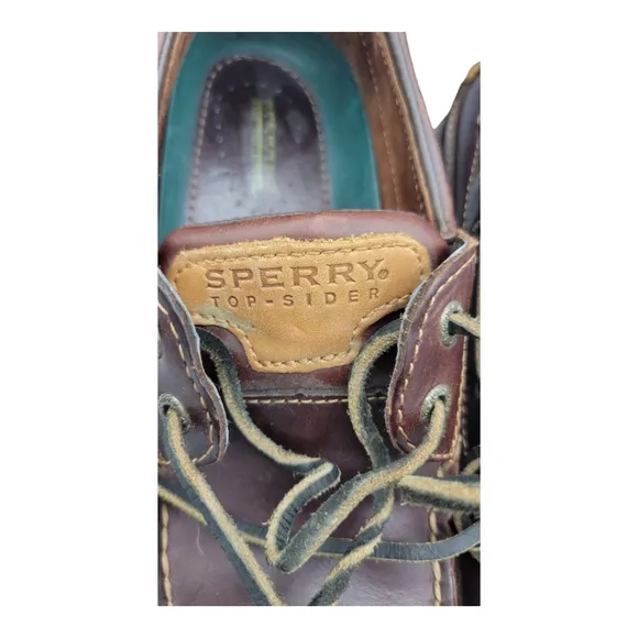 Vintage Sperry Mako Collection Men's Boat Shoes Brown Leather Size 9M