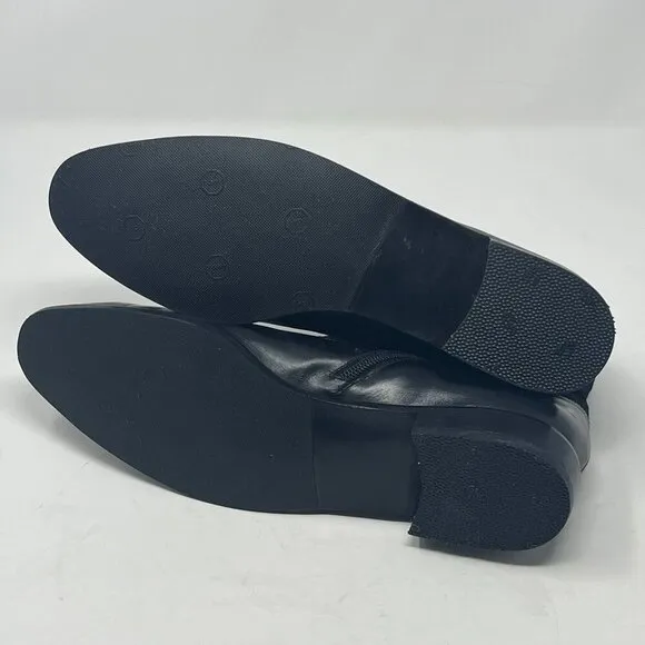 Vintage Stuart Weitzman ankle boots flat black leather suede 10M