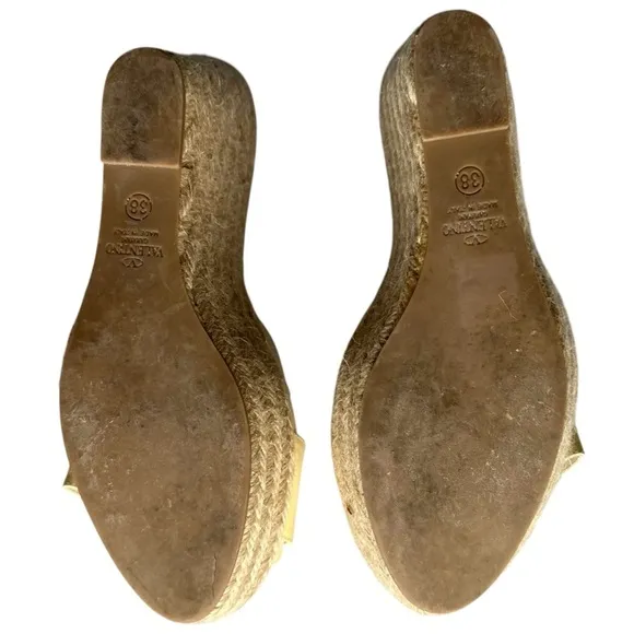 Vintage Valentino Garavani Bow Espadrille Slide Sandals in size 38