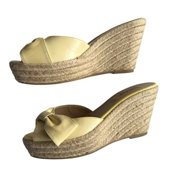 Vintage Valentino Garavani Bow Espadrille Slide Sandals in size 38