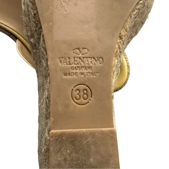 Vintage Valentino Garavani Bow Espadrille Slide Sandals in size 38