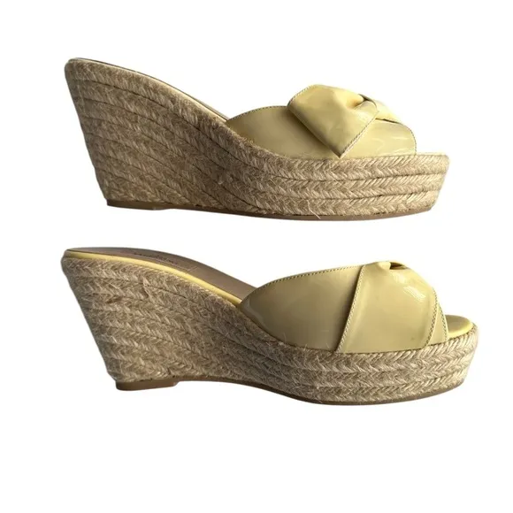 Vintage Valentino Garavani Bow Espadrille Slide Sandals in size 38