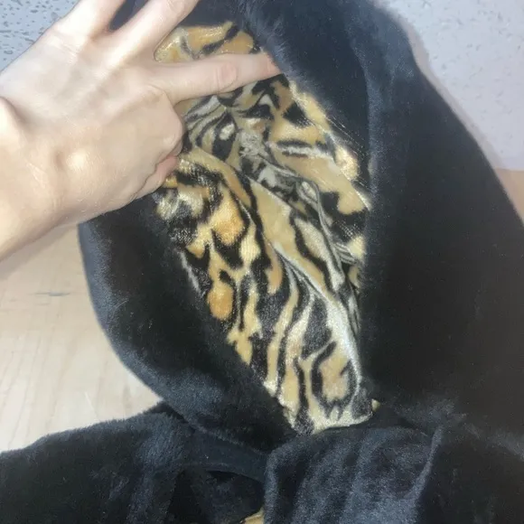 Vintage Velvet Hooded Opera Coat/ Cape