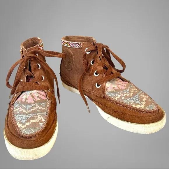 Vintage Very Rare CONVERSE ALL STAR CHUCK TAYLOR Cognac Suede Moccasin Sneaker