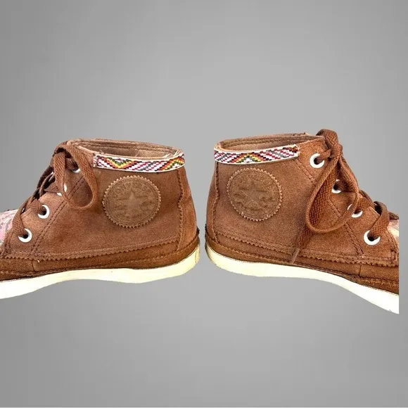 Vintage Very Rare CONVERSE ALL STAR CHUCK TAYLOR Cognac Suede Moccasin Sneaker