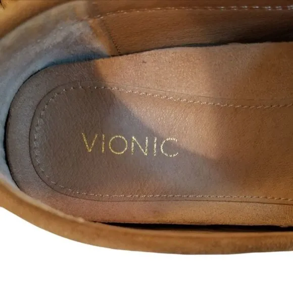 Vionic  Honor Ashby Leather  Suede Driving Moccasins Size 6
