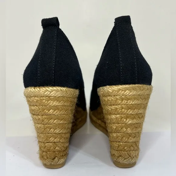 Viscata Barcelona Black Espadrille Wedges Spain