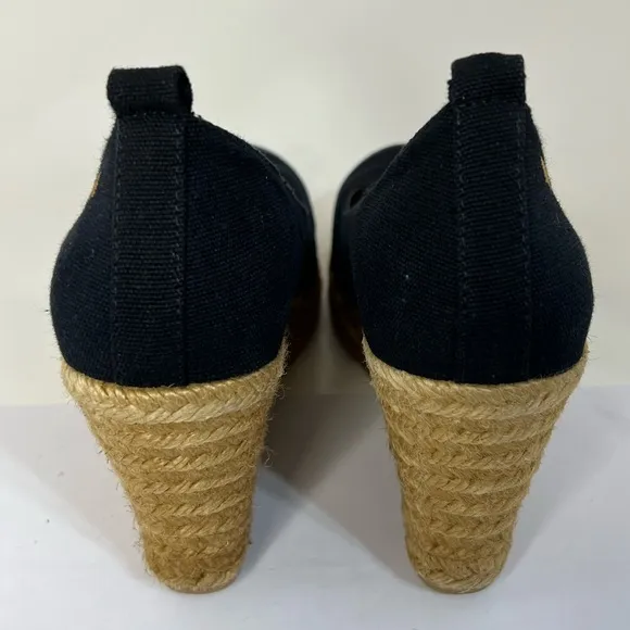 Viscata Barcelona Black Espadrille Wedges Spain