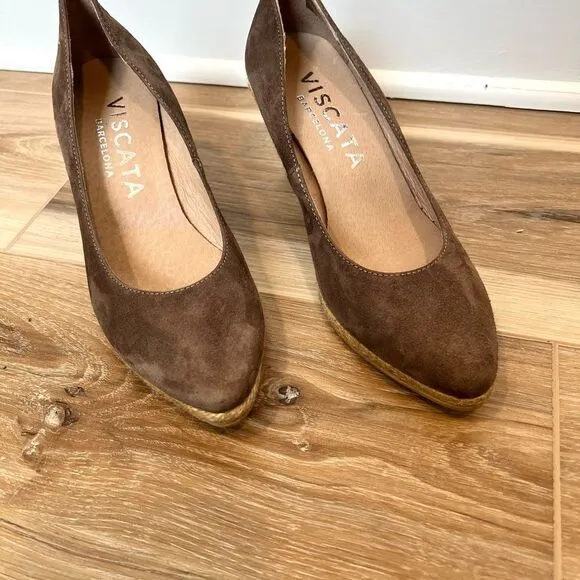 VISCATA BARCELONA ESPADRILLE WEDGES SIZE 36, US 5.5-6