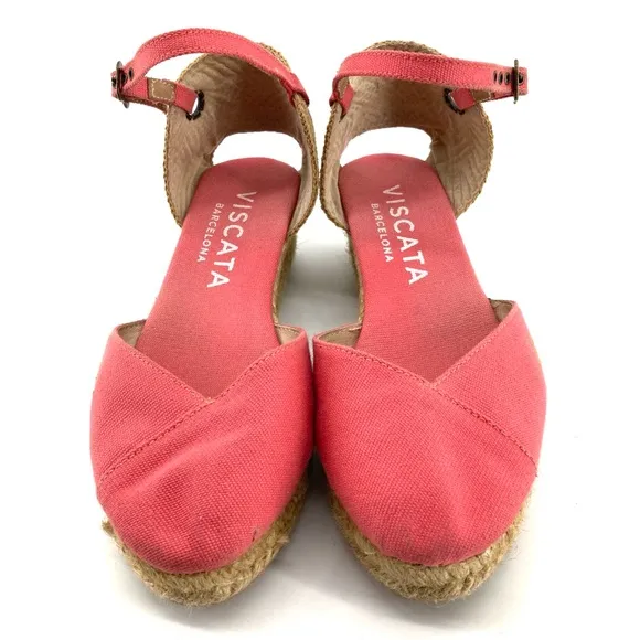 Viscata Barcelona Formiga Pink Espadrille Wedges