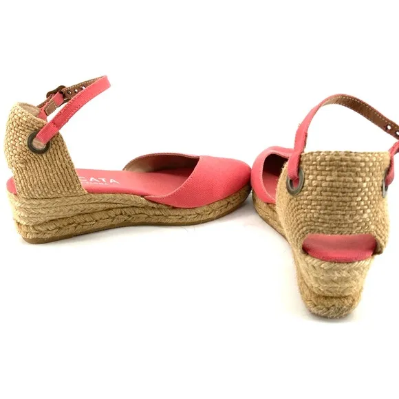 Viscata Barcelona Formiga Pink Espadrille Wedges