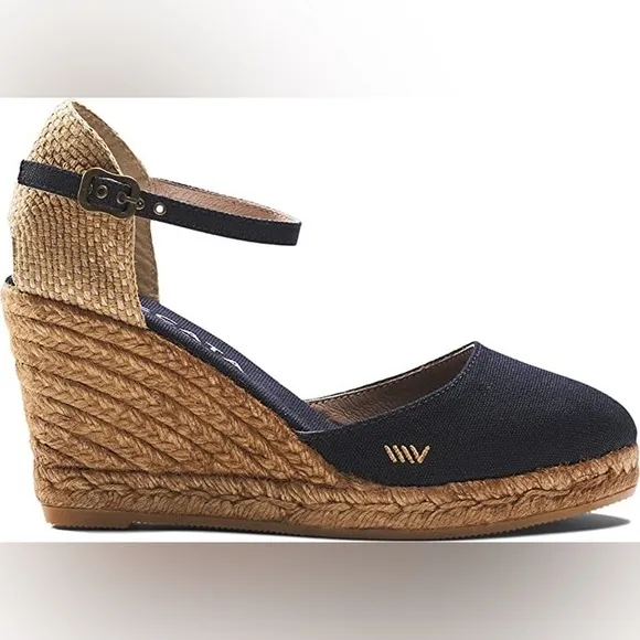 Viscata canvas espadrille wedges size 39