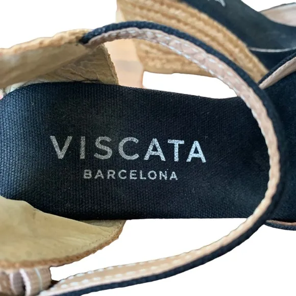 Viscata canvas espadrille wedges size 39