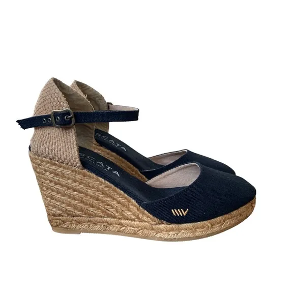 Viscata canvas espadrille wedges size 39