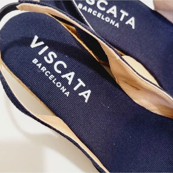 Viscata Calella Navy Espadrille Wedge