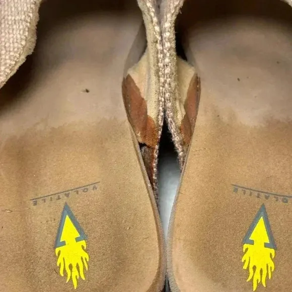 Volatile Newcastle Natural Wedges Size 10 Well Worn