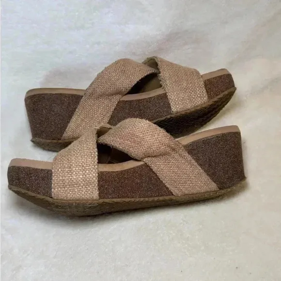 Volatile Newcastle Natural Wedges Size 10 Well Worn