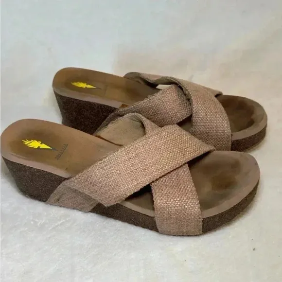 Volatile Newcastle Natural Wedges Size 10 Well Worn