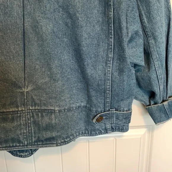 VTG 90s Denim Jacket Oversized Boyfriend Trucker Jacket Western Womens Large