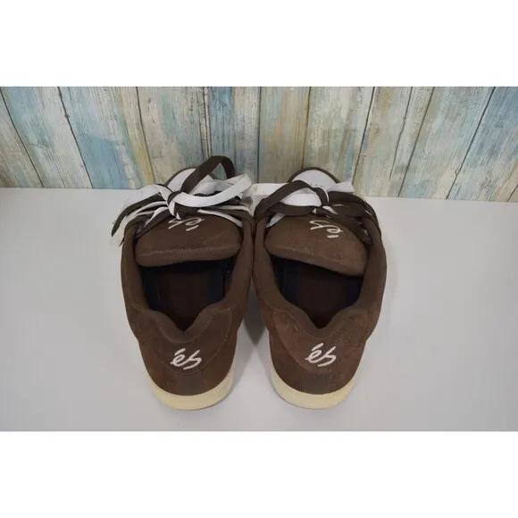VTG Es Accel Men's Size 10.5 Skateboarding Sneakers Brown White Blue Skate Shoes