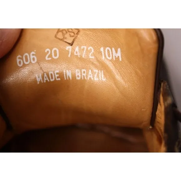 VTG JOHNSON &amp; MURPHY Comfort Casual Brown 2 Tone Brazil Leather Mens Shoe Sz 10M