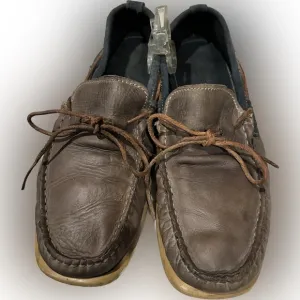 VTG KENNETH COLE 12M BOAT HOUSE SHOE Multi-media leather suede gray blue slip-on